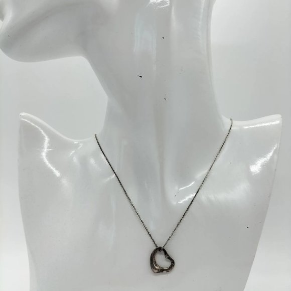 Tiffany and Co. Pendant Necklace Peretti Open Heart Silver 925 3713872 - Picture 7 of 9